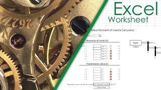 Reduced Mass Moment of Inertia Gears Excel Sheet  Spreadsheet Download [upl. by Aihsoem]