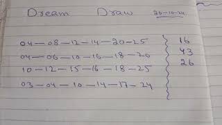 Dream Draw Prediction 26102024 [upl. by Domini45]