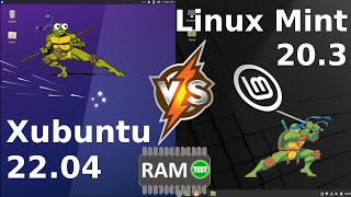 Xubuntu 2204 vs Linux Mint 203 RAM Usage [upl. by Nnyleimaj614]