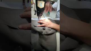 Attaching bandroll and waistband sewing pants shortvideo [upl. by Aisilef668]