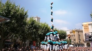 Castellers de Vilafranca  Pd8fm  Les Santes Mataró 2014 [upl. by Assirhc624]