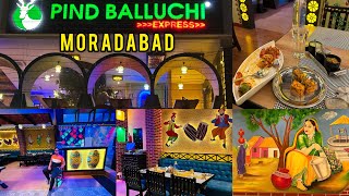 Best Restaurant of Moradabad 2024  Pind Balluchi Express at High Street [upl. by Haswell]