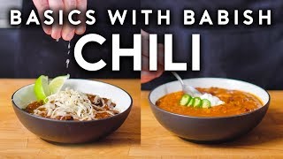 Carnivorous Chili amp Vegetarian Chili  Basics with Babish [upl. by Welcy]