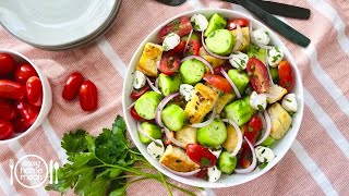 Chef Jamie Gwens Summer Panzanella Salad with Garlic Butter Croutons [upl. by Wilfrid]