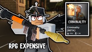 Using the RPG in Criminality Roblox Criminality [upl. by Aisanahta]