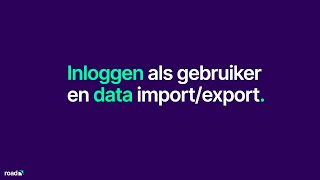 Inloggen als gebruiker en data importexport Nederlands [upl. by Lindi592]