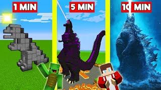 GODZILLA Build Battle In Minecraft  NOOB VS PRO CHALLENGE  Maizen Mizen Miazen Parody [upl. by Tomaso236]