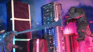 Godzilla vs Kong  Hong Kong Battle  Stop Motion  Hiya Toys Part 1 [upl. by Pardo759]