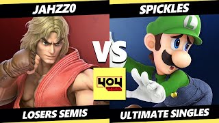 4o4 Weekly Smash 13 LOSERS SEMIS  Jahzz0 Ken Vs Spickles Luigi Smash Ultimate  SSBU [upl. by Catha946]