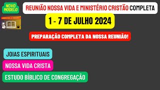 Reunião Vida e Ministério Cristão Semana 17 de julho 2024 [upl. by Rellia]