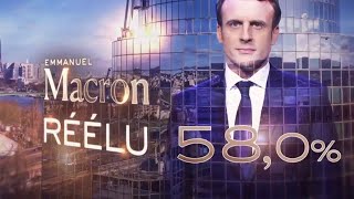 Emmanuel Macron réélu à 58 des voix [upl. by Gabi]