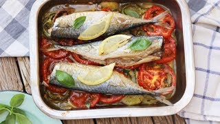 Caballa al horno con verduras [upl. by Rudolfo]