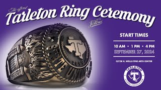 Tarleton State University Ring Ceremony Fall 2024  4 pm Friday Sept 27th [upl. by Lombardy]