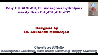 Why CH2CHCH2Cl undergoes hydrolysis easily than CH3CH2CH2Cl [upl. by Arriaet158]