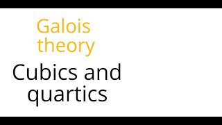 Galois theory Cubics and quartics [upl. by Oswell957]