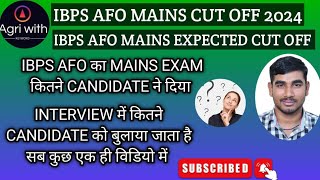 ibps afo mains cut off 2024ibps afo mains exam expected cut off 2024agriculture field officer [upl. by Nivrag619]