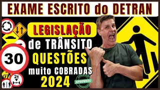 EXAME do DETRAN 2024 SIMULADO da PROVA de LEGISLAÇÃO do DETRAN 2024 PERGUNTAS do TESTE TEÓRICO [upl. by Elocon73]