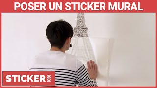 Comment poser un sticker mural  Sticker Déco [upl. by Daahsar878]