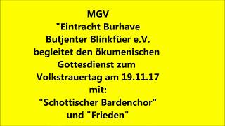 MGV quotEintracht Burhave Butjenter Blinkfüer eV am 19112017 [upl. by Colby]