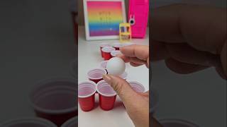 Playing the worlds smallest 🍺 pong IS IT POSSIBLE beerpong partygames worldssmallest [upl. by Chappelka]