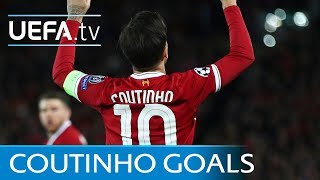 Philippe Coutinho  Five great goals [upl. by Hackathorn]