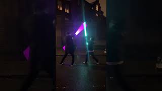 DoubleBladed Lightsabers fight  Nsabers [upl. by Dulcea101]