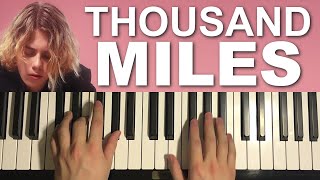 The Kid LAROI  Thousand Miles Piano Tutorial Lesson [upl. by Woodman]