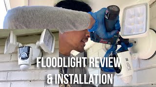 AMCREST SmartHome 1080P Floodlight Camera Installation ASH26W and REVIEW [upl. by Tabbatha]