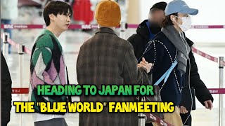 YESUNG EUNHYUK DONGHAE AND RYEOWOOK HEAD TO JAPAN FOR quotBLUE WORLDquot FAN MEETING [upl. by Jalbert]