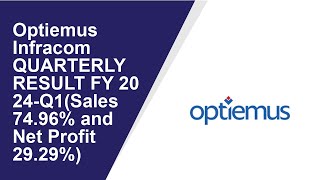 Optiemus Infracom Consolidated Quarterly Result  Q1 Result 2024  Optiemus Infracom latest news [upl. by Airbas]