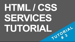 Tutorial 3  Services Section  HTML  CSS [upl. by Ahsinik]