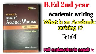 What is Academic writing bed 2nd year  2ndyear majorenglish education [upl. by Norak220]