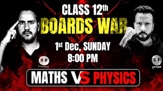 Class 12th Maths vs Physics MCQs War with Ashu Sir amp Ushank Sir  Board 202425 Special Preparation [upl. by Wendel548]