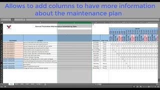 ✅ PREVENTIVE MAINTENANCE SCHEDULE IN EXCEL 2024 [upl. by Elylrac]