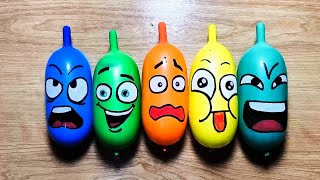 Making GLOSSY Slime with Funny Balloons  Satisfying Slime video [upl. by Ylyl]