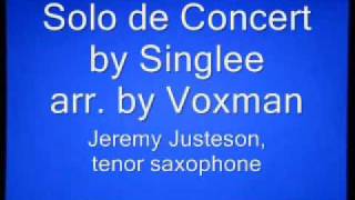 Singlee Solo de Concert  tenor saxophone [upl. by Adian]