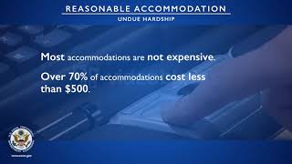 Reasonable Accommodation Undue Hardship [upl. by Ariuqahs]