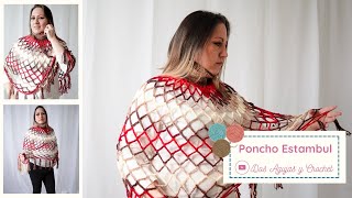 PONCHO CALADO con Cuello Alto  Punto Red Crochet [upl. by Tayyebeb876]