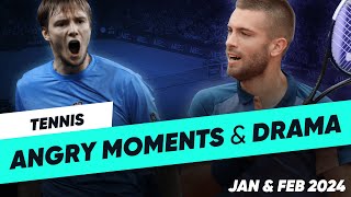 Tennis Angry Moments amp Drama  January amp February 2024 [upl. by Linnea157]