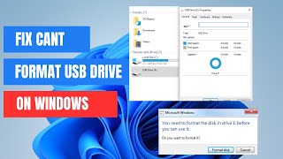 Fix USB 0 Bytes Cannot Format Error in Windows 1110 [upl. by Thgirw]