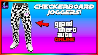 BRAND NEW GTA 5 CHECKERBOARD JOGGERS GLITCH IN GTA 5 ONLINE AFTER PATCH 165  GTA Online [upl. by Ralston846]