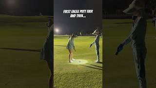 First eagle putt ever and then… girlgolfer golf eagleputt nightgolf putt womengolf [upl. by Wilda]