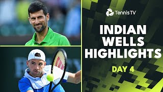 Djokovic is BACK Monfils Medvedev and Dimitrov in Action  Indian Wells 2024 Day 4 Highlights [upl. by Hylan230]