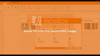 Labeljoy 6  How to enter the registration code [upl. by Ayardna479]