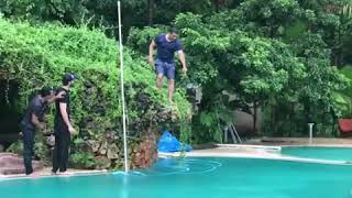 Mindblowing jump in Swimming Pool By Salman Khan [upl. by Eidnas]