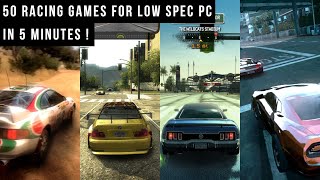 50 Best Car Racing Games for Low Spec PC in 5 Minutes [upl. by Ahouh]