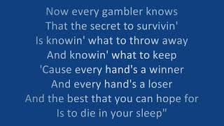 Kenny Roger  The Gambler Lyrics [upl. by Brenden]