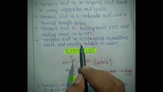 structure and uses of Tartaric acid organic chemistry padhaiwala easy way [upl. by Lemieux]