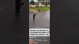 MOTORISTA ENFURECIDO 😡 DESTRÓI A MOTO  shorts [upl. by Morez]