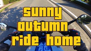 Suzuki Gladius SFV 650 LASER EXHAUST Autumn ride home highlights [upl. by Fawcett]